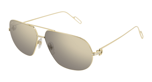Cartier Men's Double C Décor Pilot Sunglasses CT0111S