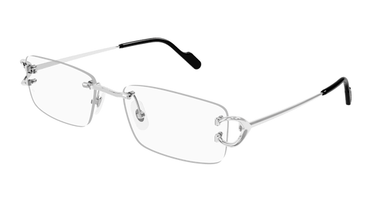 Cartier Men's Rectangular Rimless Glasses CT0344O