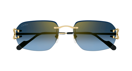 Cartier Men's Rimless Rectangle Sunglasses CT0468S