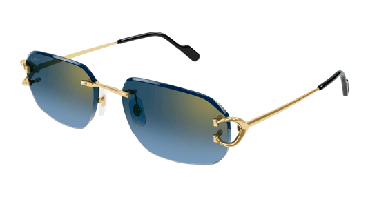 Cartier Men's  Rimless  Rectangle Sunglasses CT0468S