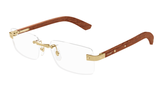 Cartier Men's Rectangular Rimless Glasses CT0513O