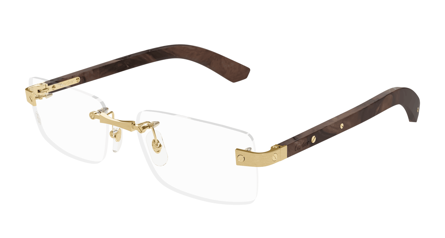Cartier Men's Rectangular Rimless Glasses CT0513O