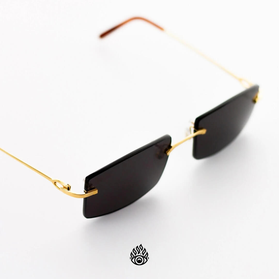 Cartier Signature C Glasses, Gold with Black Lens