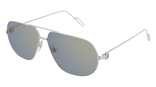 Cartier Men's Double C Décor Pilot Sunglasses CT0111S