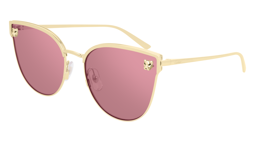 Panthère de Cartier Women's Oversized Cat Eye Sunglasses CT0198S 