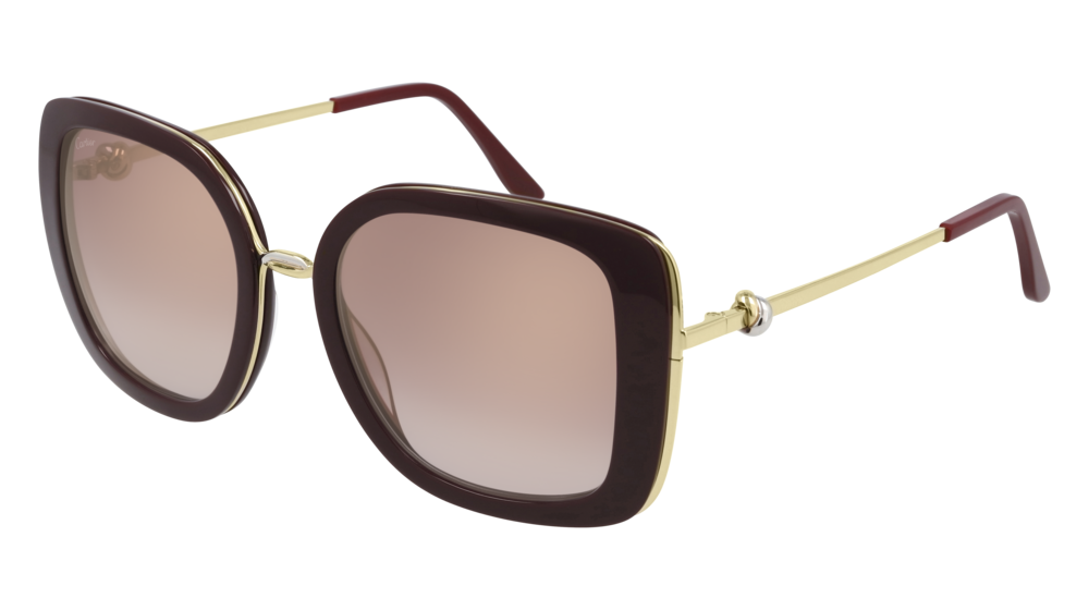 Cartier Women's Trinity Double C Décor Square Sunglasses CT0246S