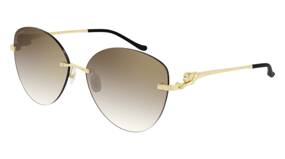 Cartier Women's Panthère Rimless Cat-eye Sunglasses CT0269S