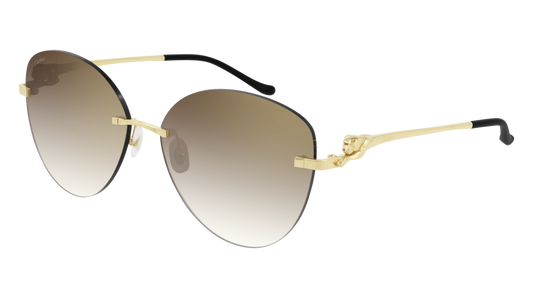 Cartier Women's Panthère Rimless Cat-eye Sunglasses CT0269S