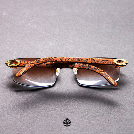 Custom Paisley Wood Glasses