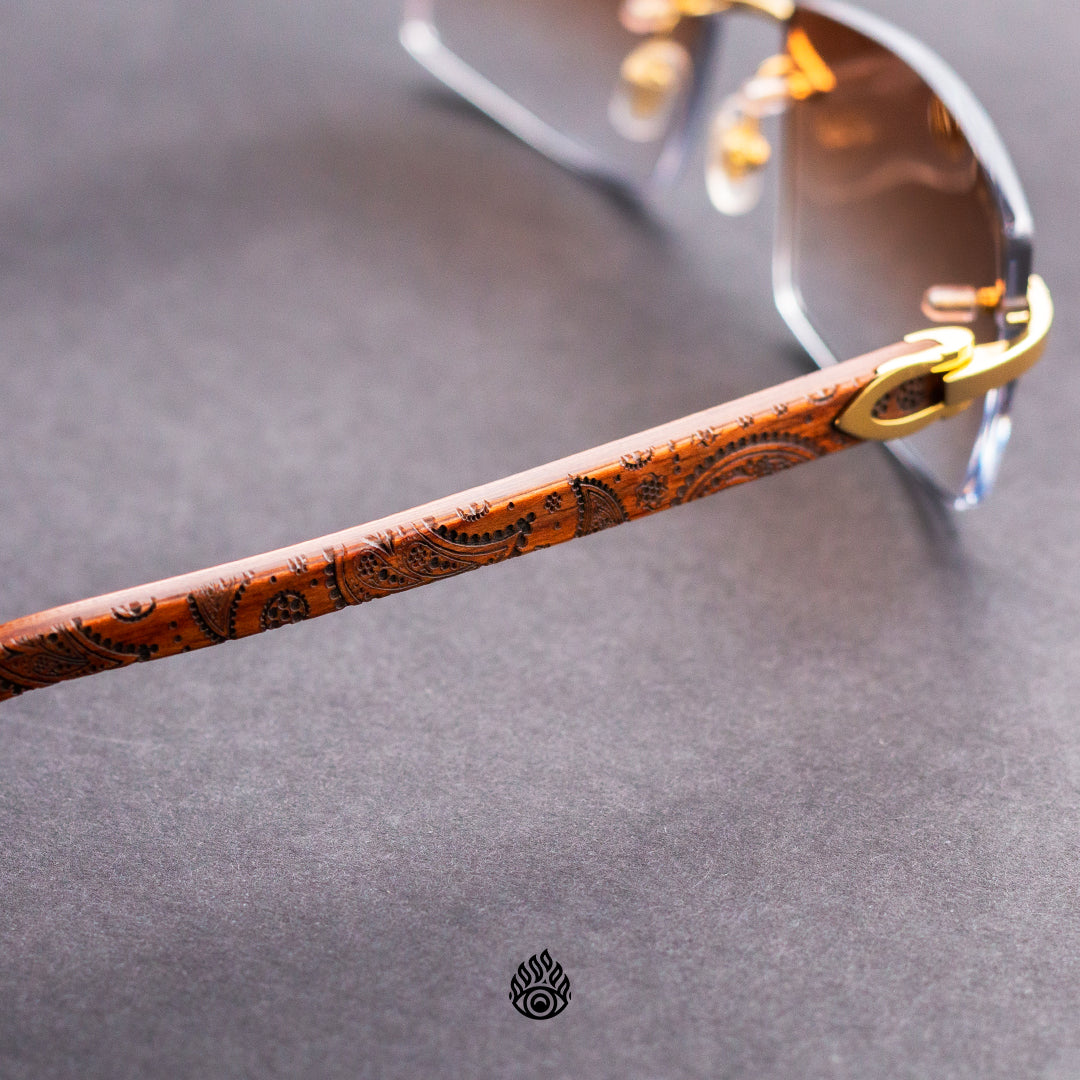 Custom Paisley Wood Glasses