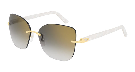 Cartier Women's Rimless Sunglasses CT0001RS