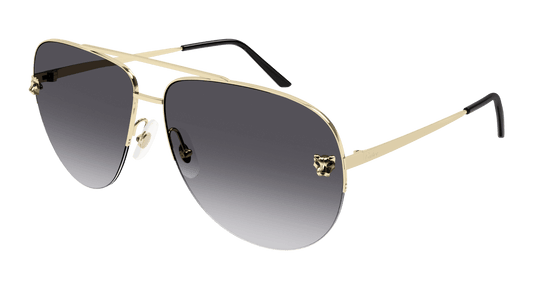 Panthère de Cartier Women's Pilot Sunglasses CT0065S
