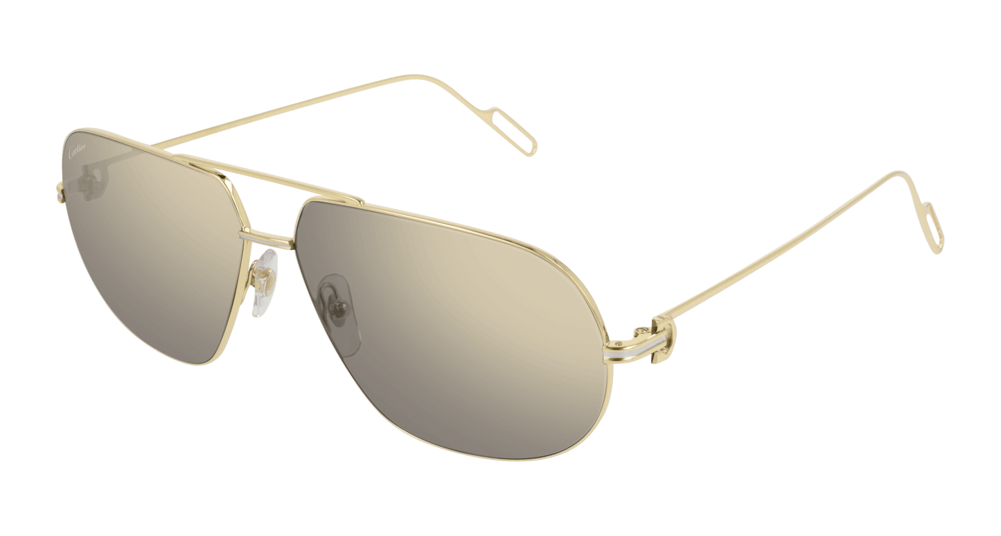 Cartier Men's Double C Décor Pilot Sunglasses CT0111S
