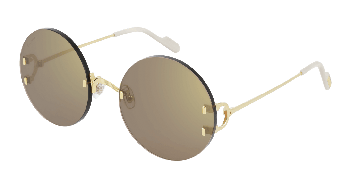 Cartier Oversized Round Rimless Sunglasses CT0152S