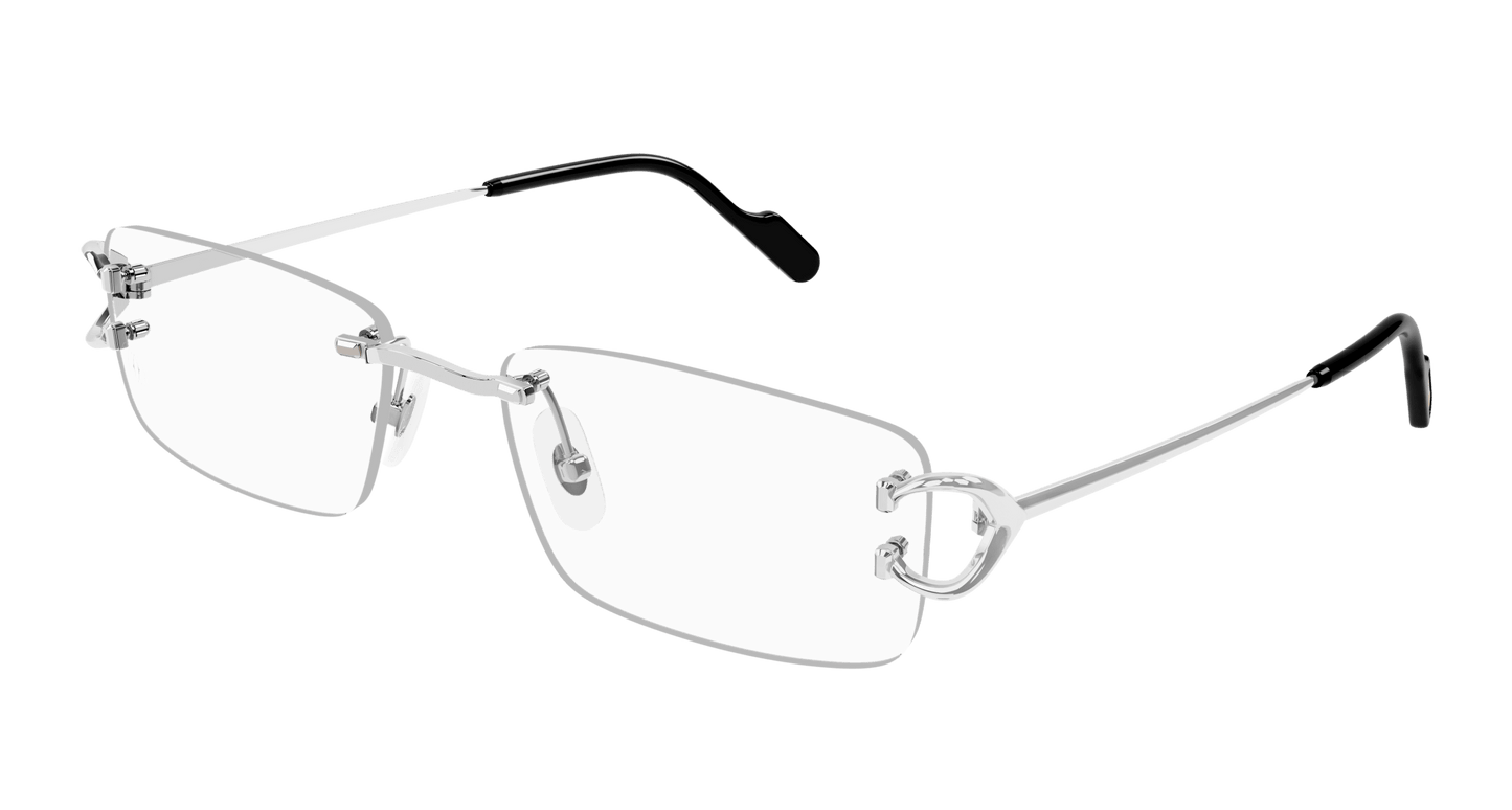 Cartier Men's Rectangular Rimless Glasses CT0344O