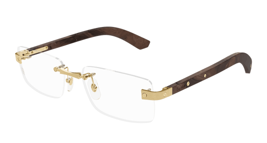 Cartier Men's Rectangular Rimless Glasses CT0513O