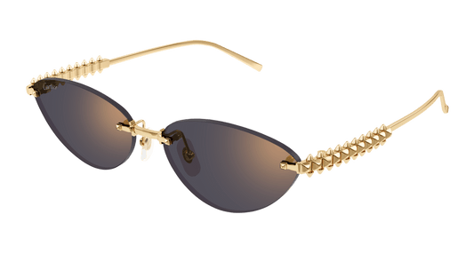 Cartier Women's Rimless Cat Eye Sunglasses CT0543S