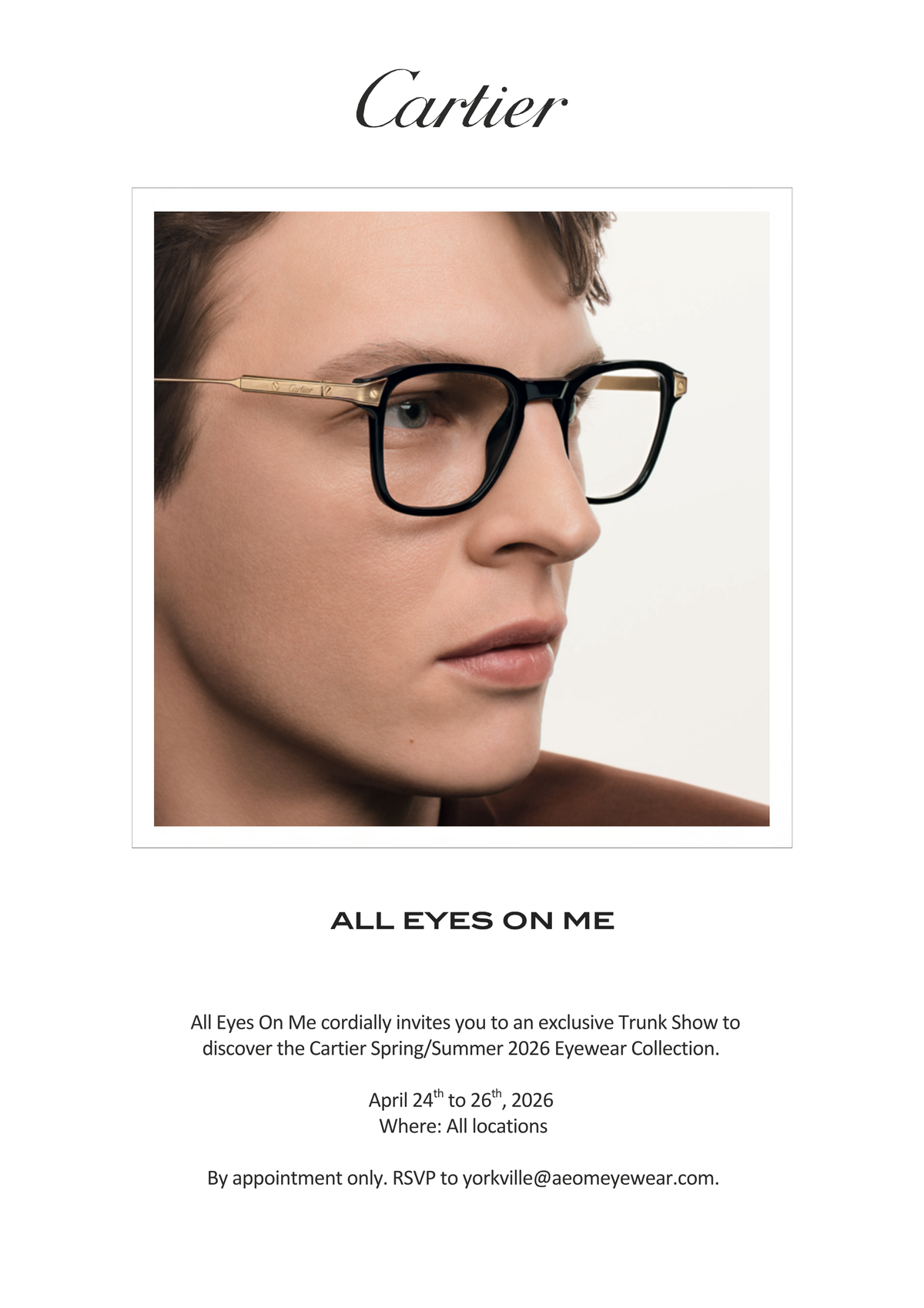 Cartier Confirmation Code RSVP Confirmation – All Eyes On Me