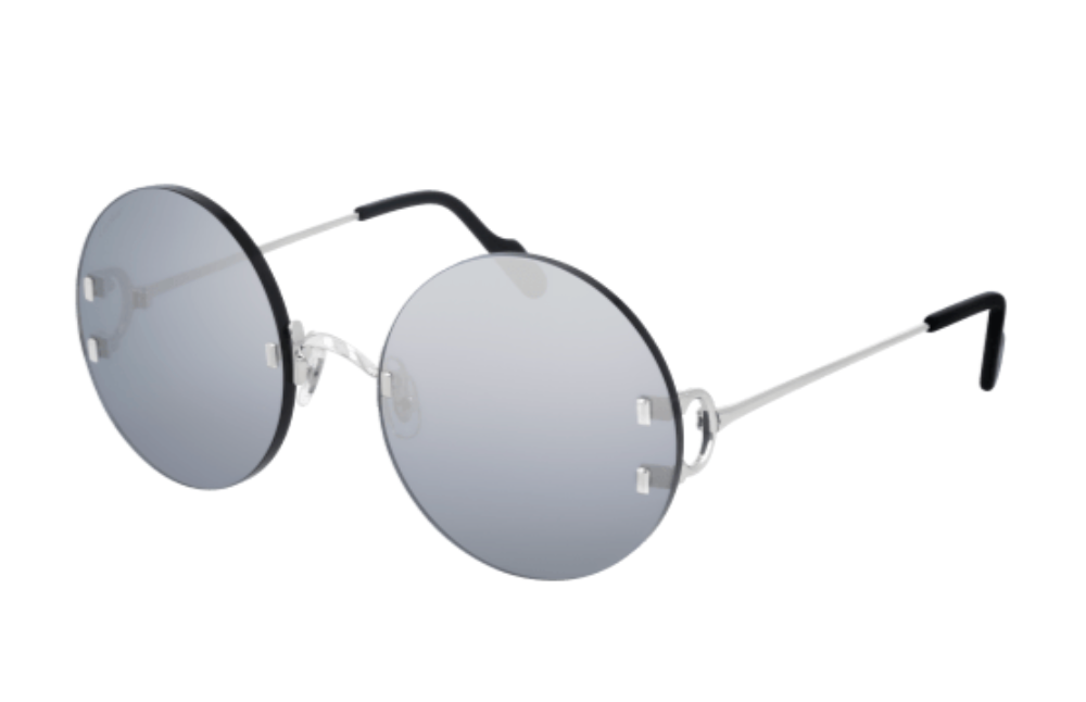 Cartier Oversized Round Rimless Sunglasses CT0152S