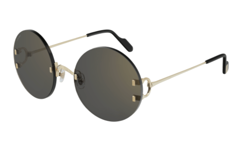 Cartier Oversized Round Rimless Sunglasses CT0152S