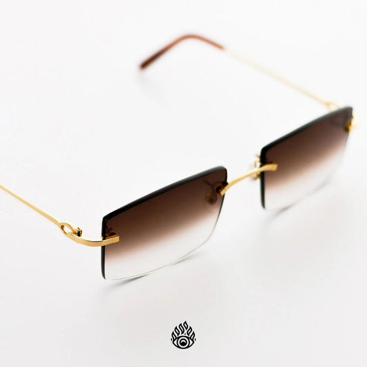 Cartier Signature C Glasses, Gold with Brown Lens