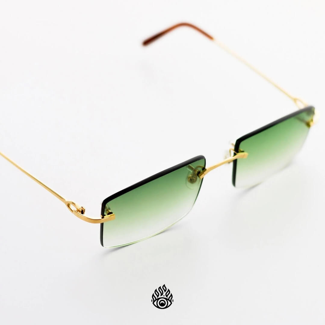 Cartier Signature C Glasses, Gold with Green Lens – All Eyes On Me