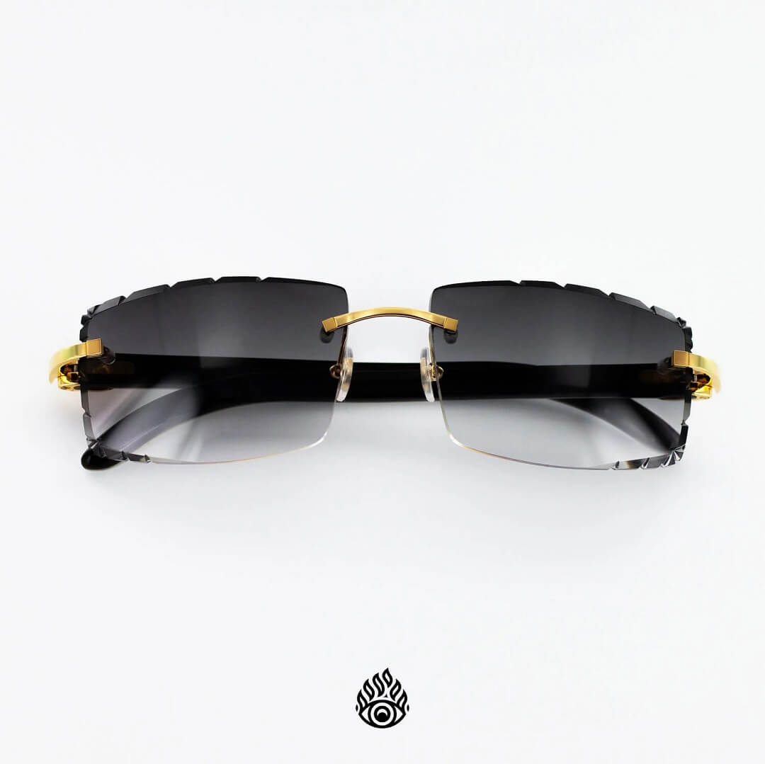 Cartier glasses | Cartier Signature C | Wood & Blue Diamond Cut Lenses Mens  Sunglasses | Medusa Jewelry