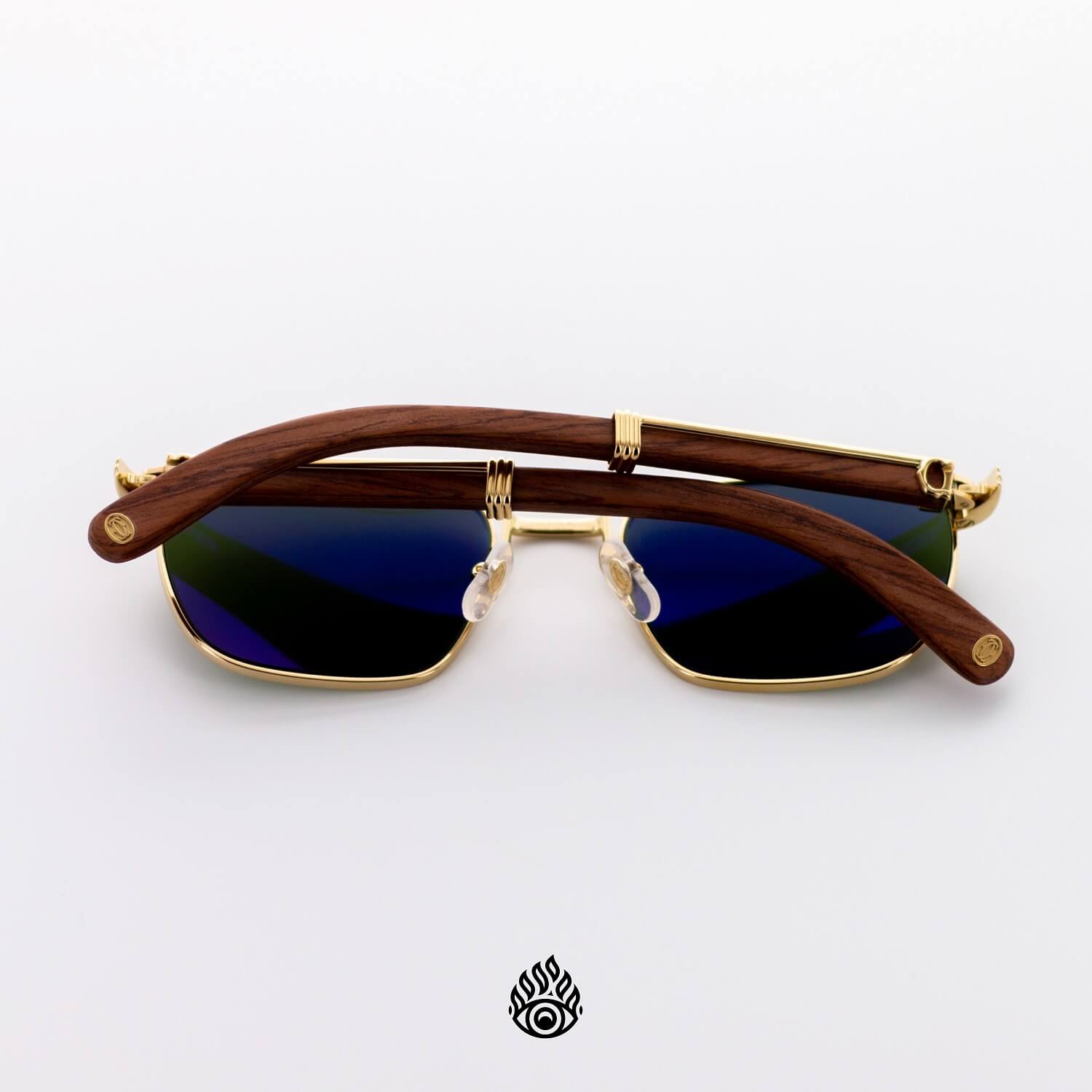 Prescription Glasses Gold Wood Glasses Gold Wood LUNA 04
