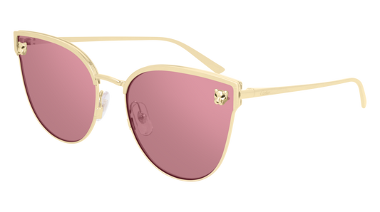 Panthère de Cartier Women's Oversized Cat Eye Sunglasses CT0198S