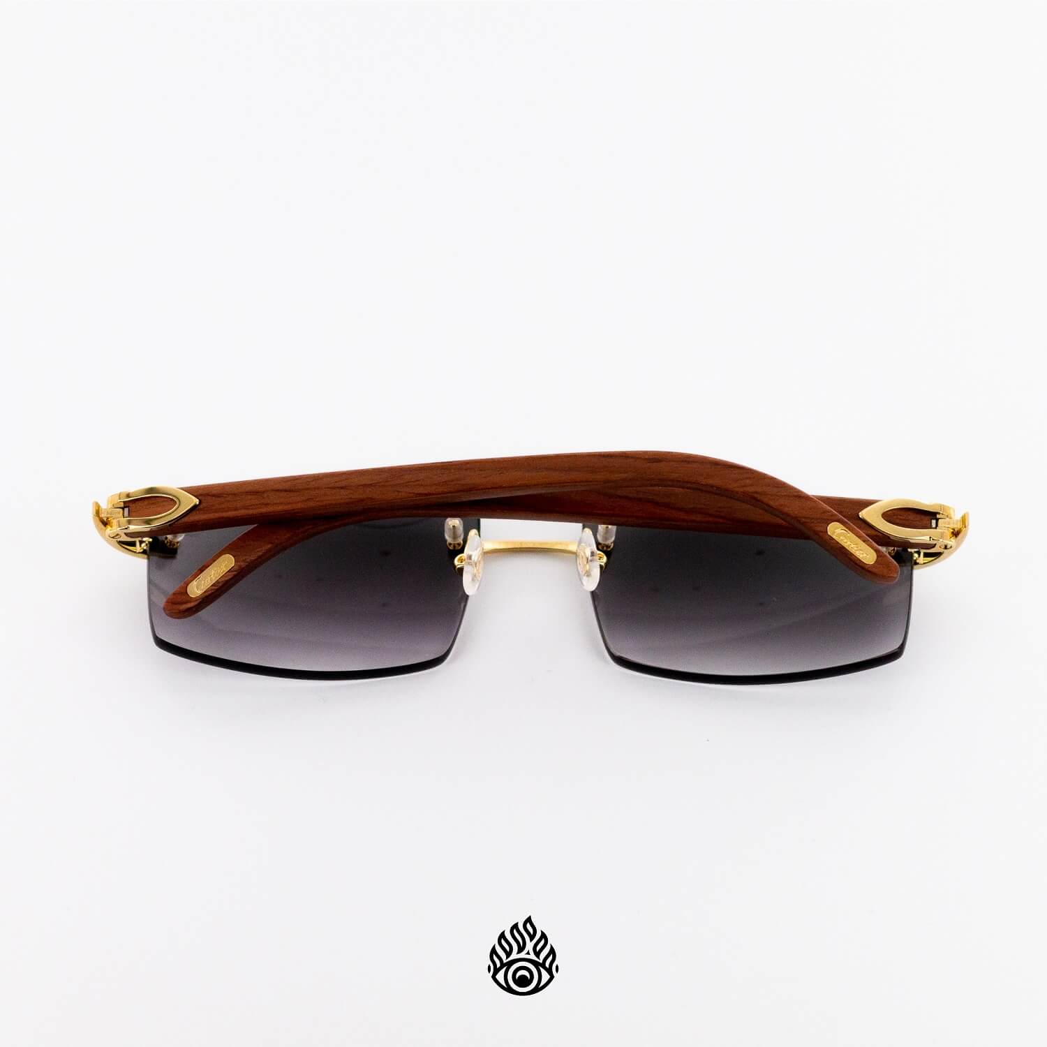 Cartier glasses with wooden frames Clearance