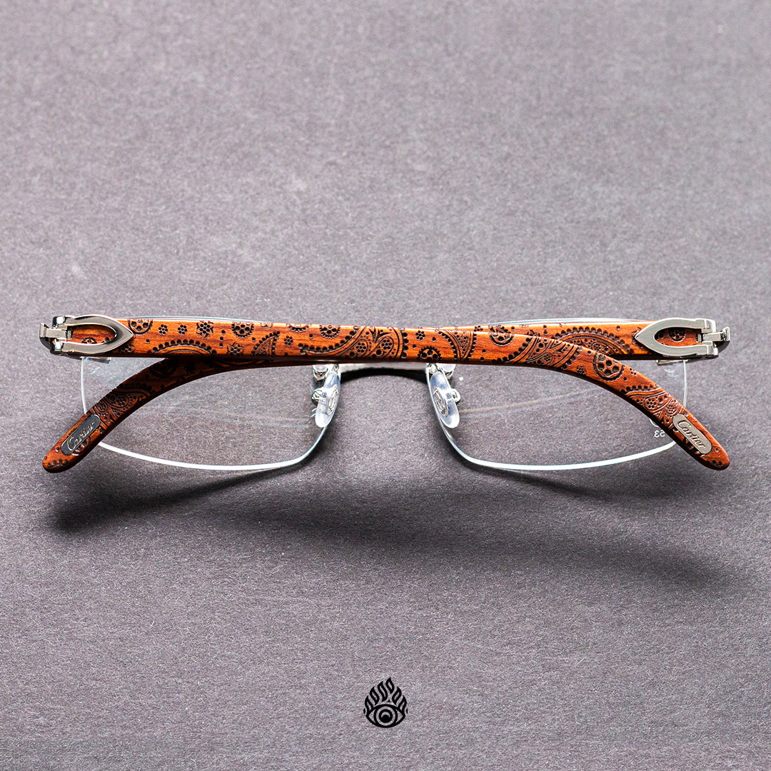 Custom Paisley Wood Glasses