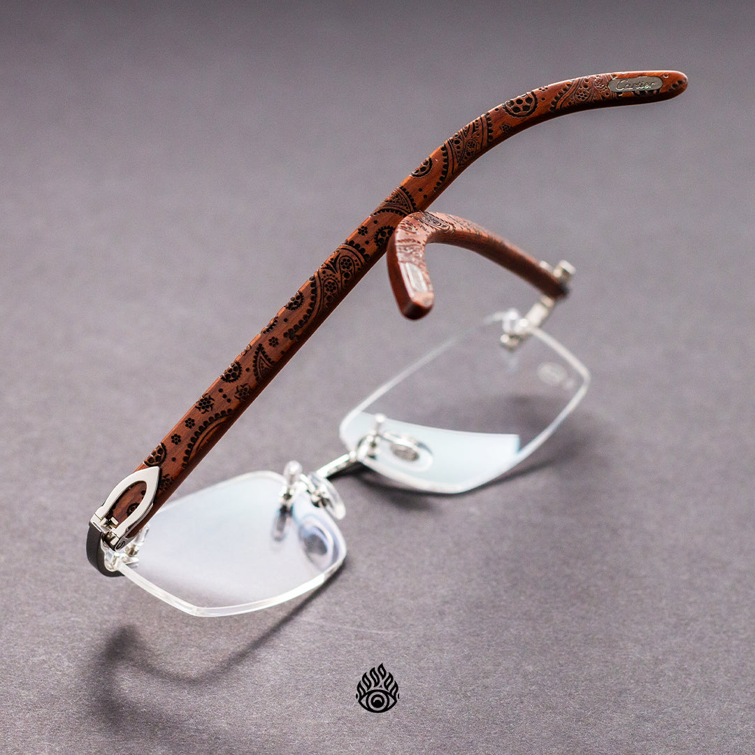 Custom Paisley Wood Glasses