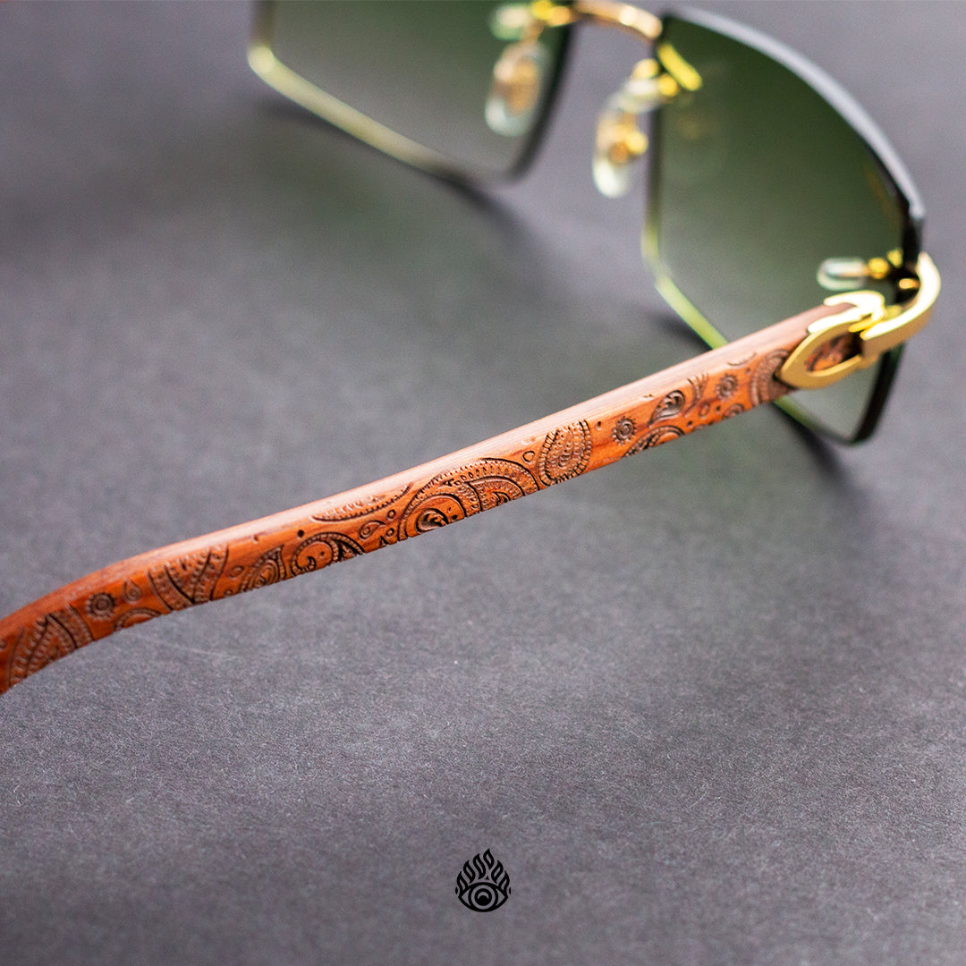 Custom Paisley Wood Glasses